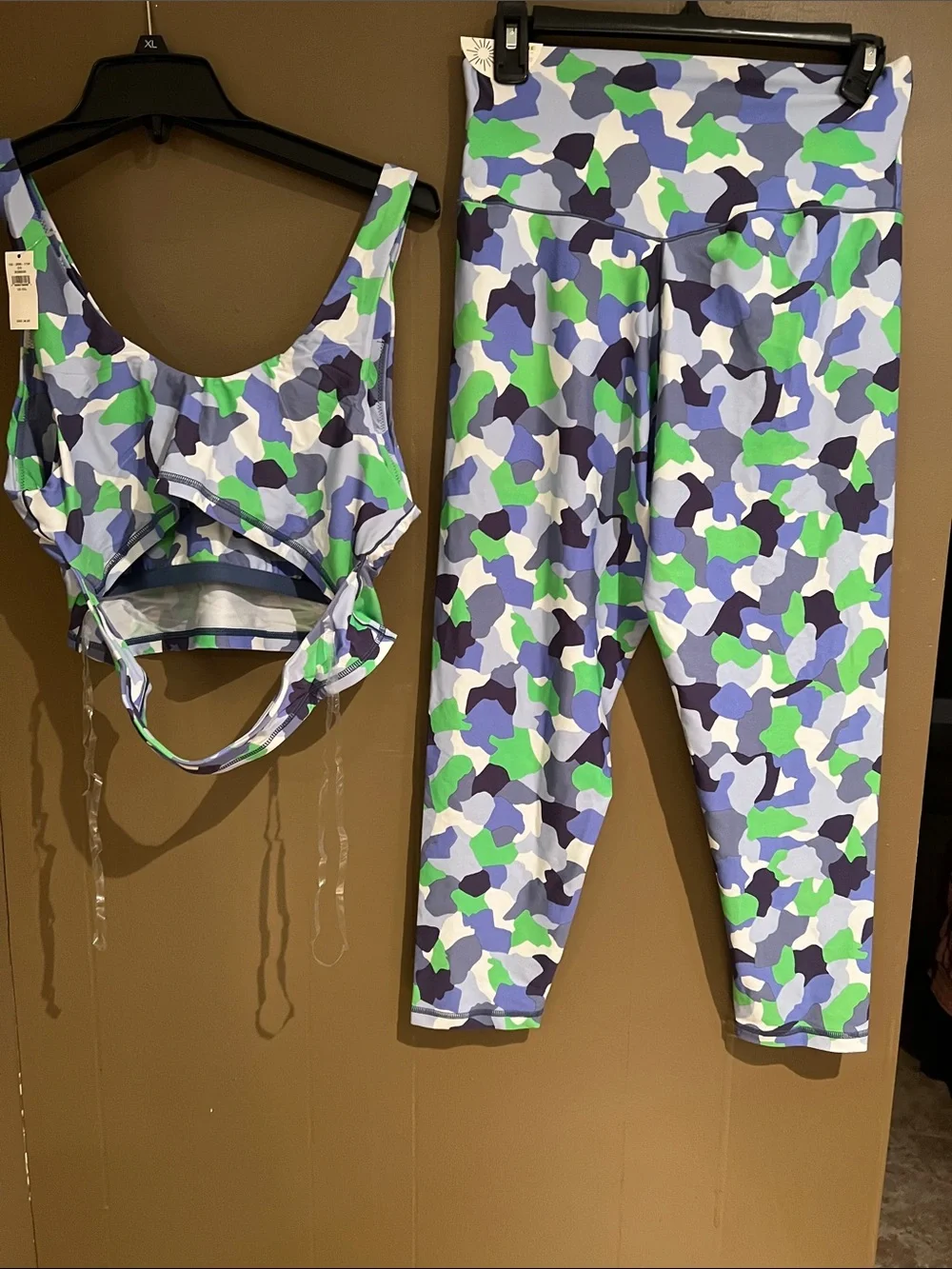 Aerie Offline Exercise Legging Bralette Set XXL top and XL 7/8 Short NEW